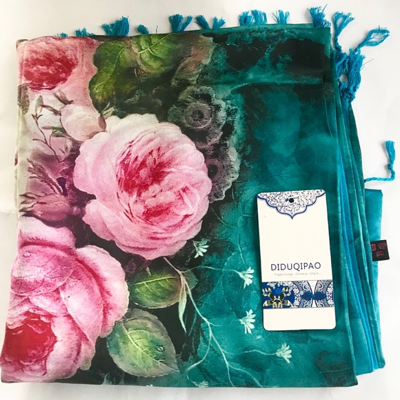 One LeftTop Rated New 100% Silk Double Sided Scarf - Picture 3 of 8